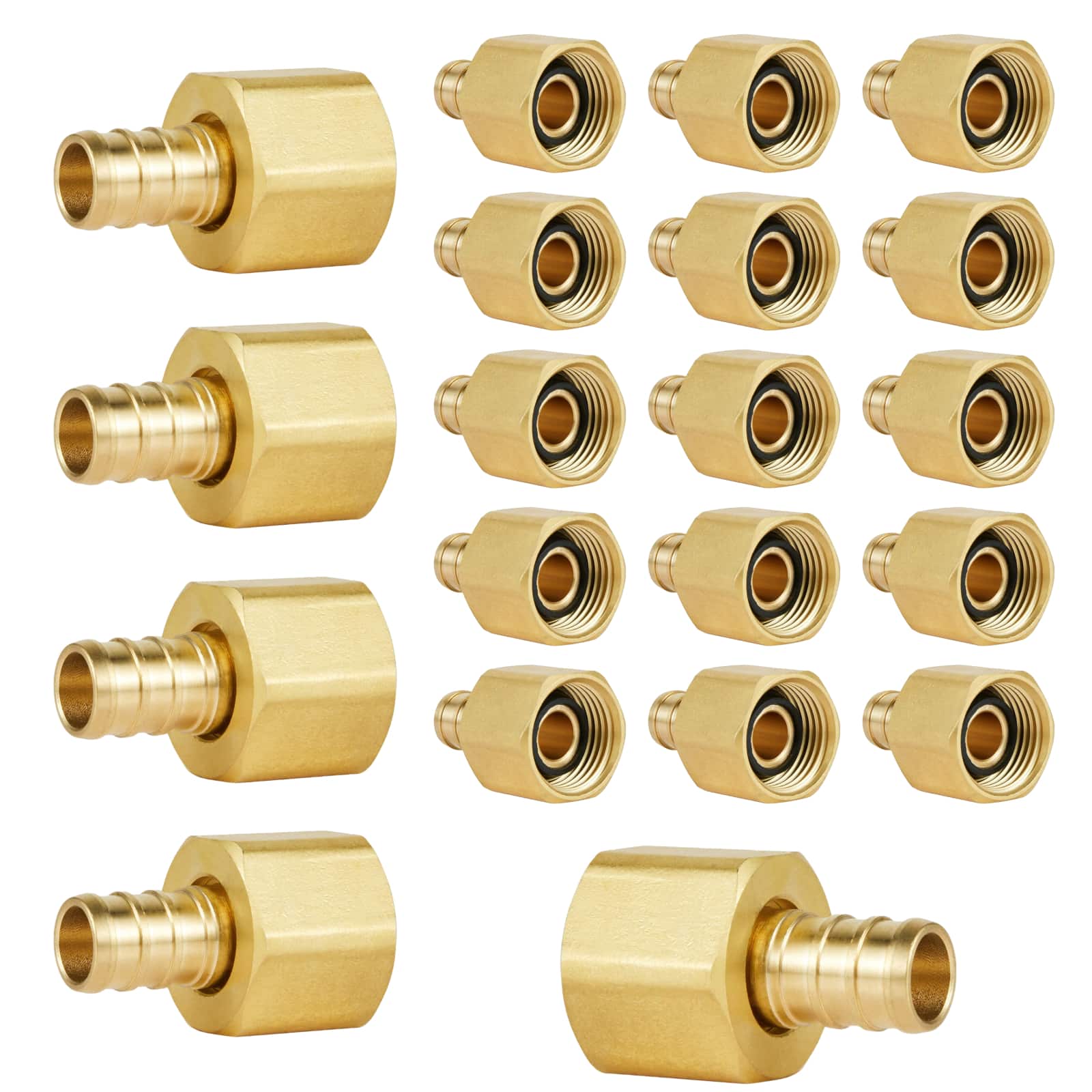 pex b crimp x female npt brass swivel adapter lead free 9