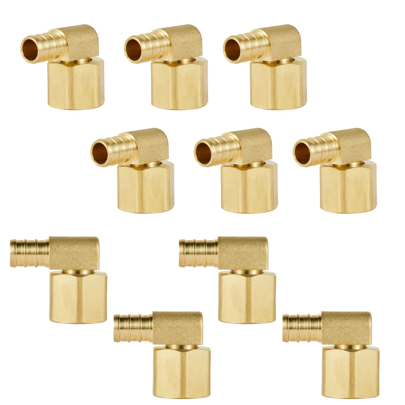 pex b crimp x female npt metal swivel elbow lead free 9