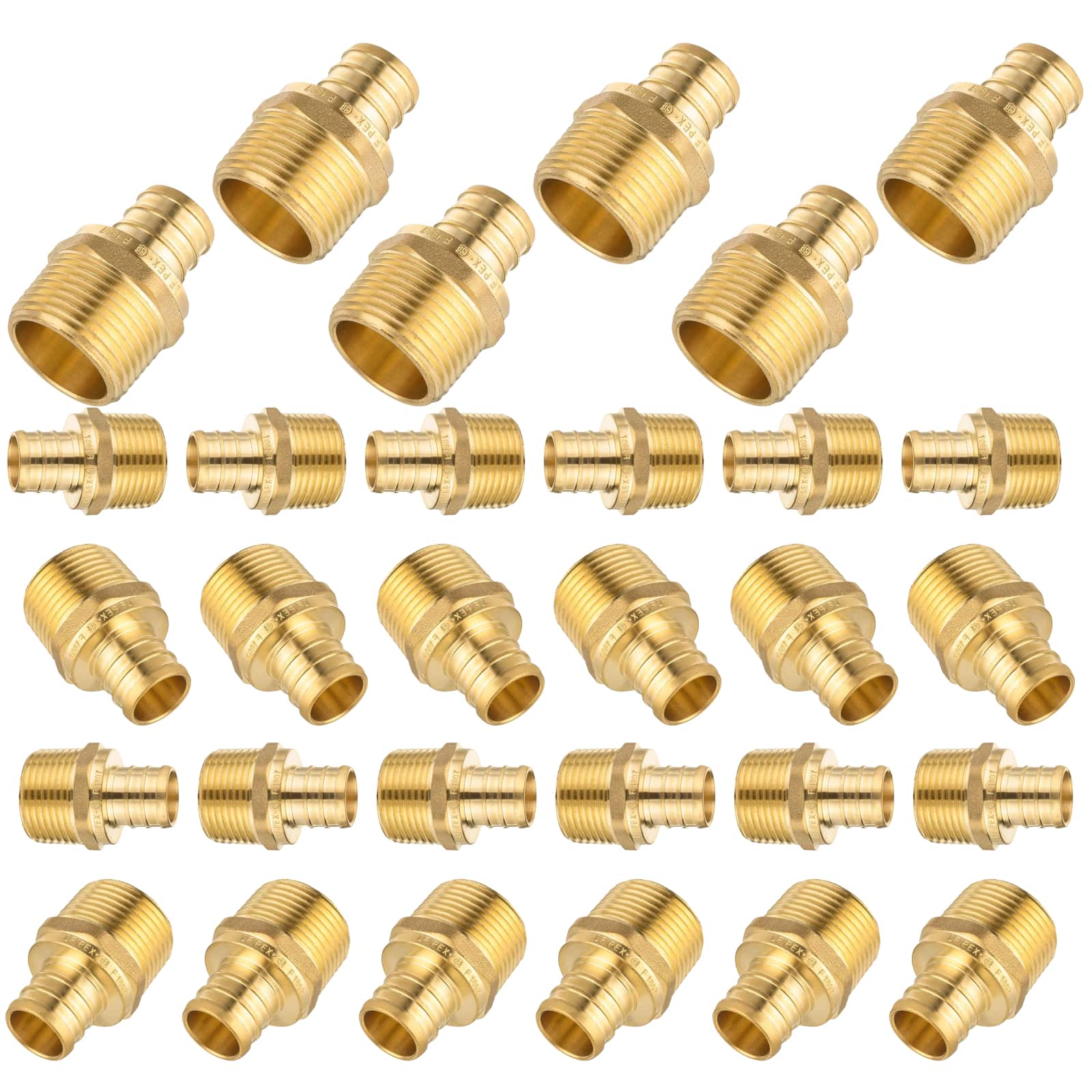 pex b crimp x male threaded adapter lead free 18