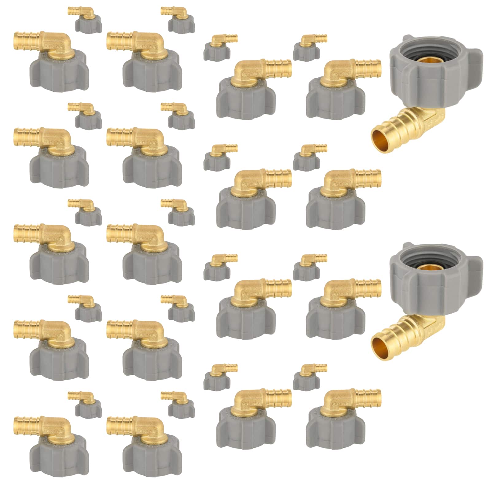 pex b crimp x female npt swivel elbow lead free 16