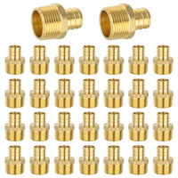 30-Pack PEX-B Crimp 3/4" PEX x 1" Male Threaded Adapter (Lead Free)