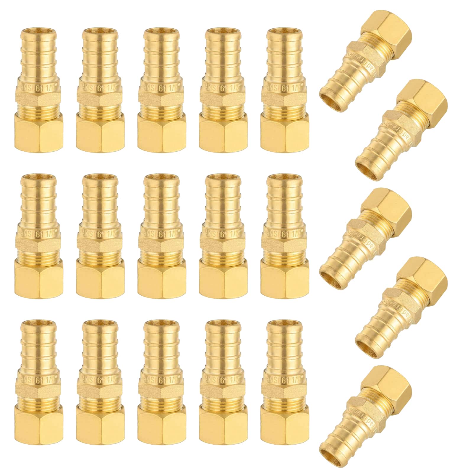 pex b crimp x compression straight adapter lead free 8