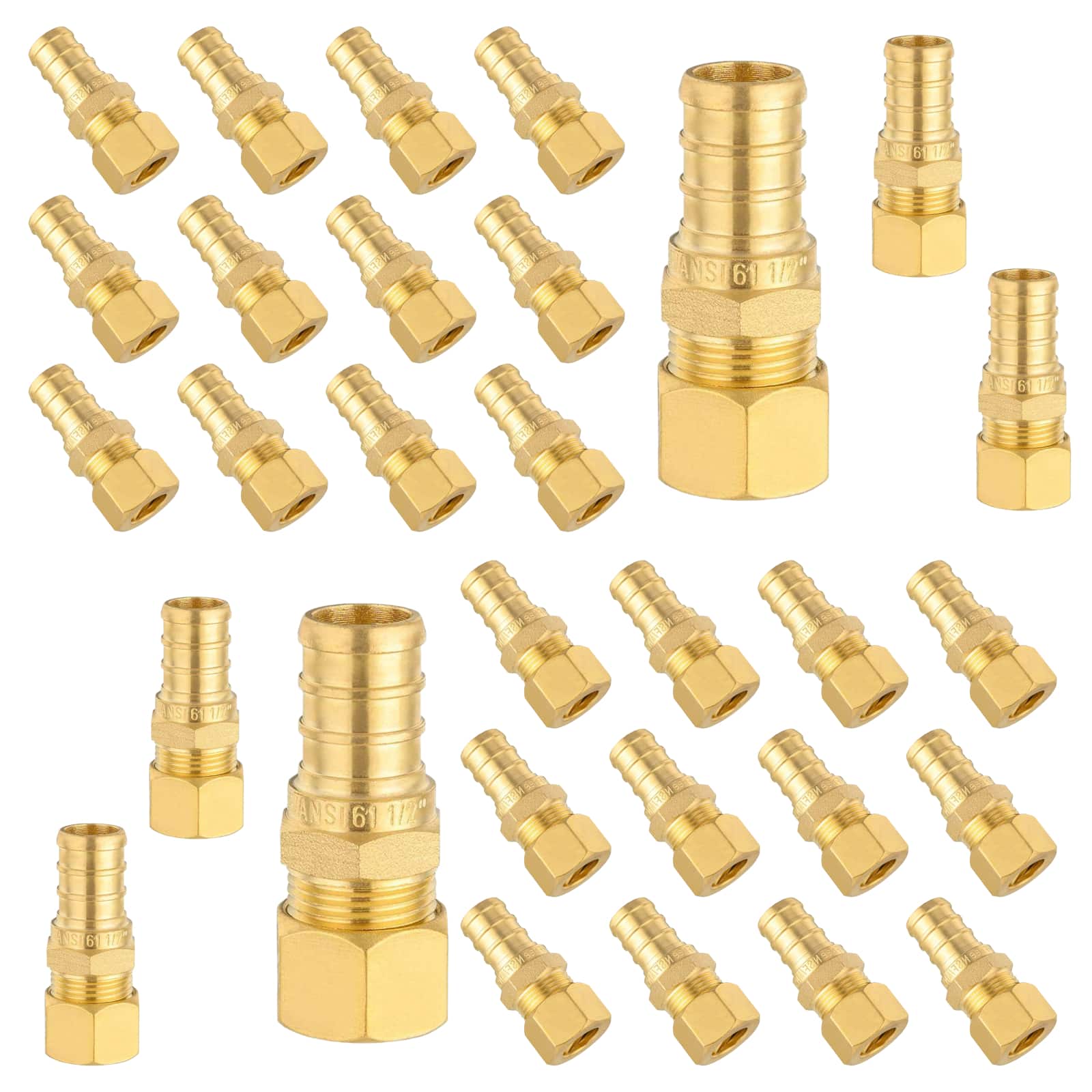 pex b crimp x compression straight adapter lead free 9