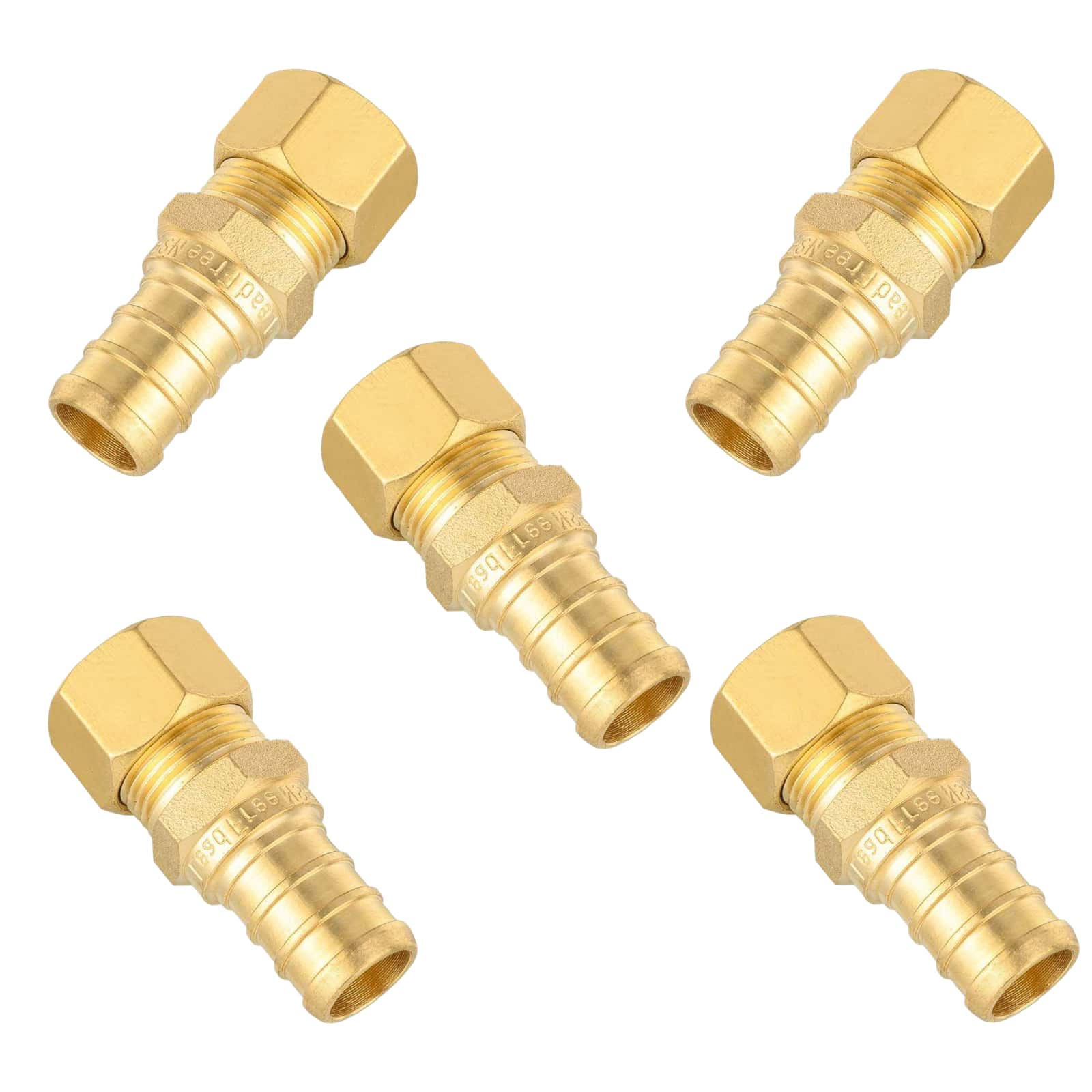 pex b crimp x compression straight adapter lead free 6