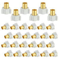 30-Pack PEX-B Crimp 3/4" x 1/2" Female NPT Swivel Adapter (Lead Free)