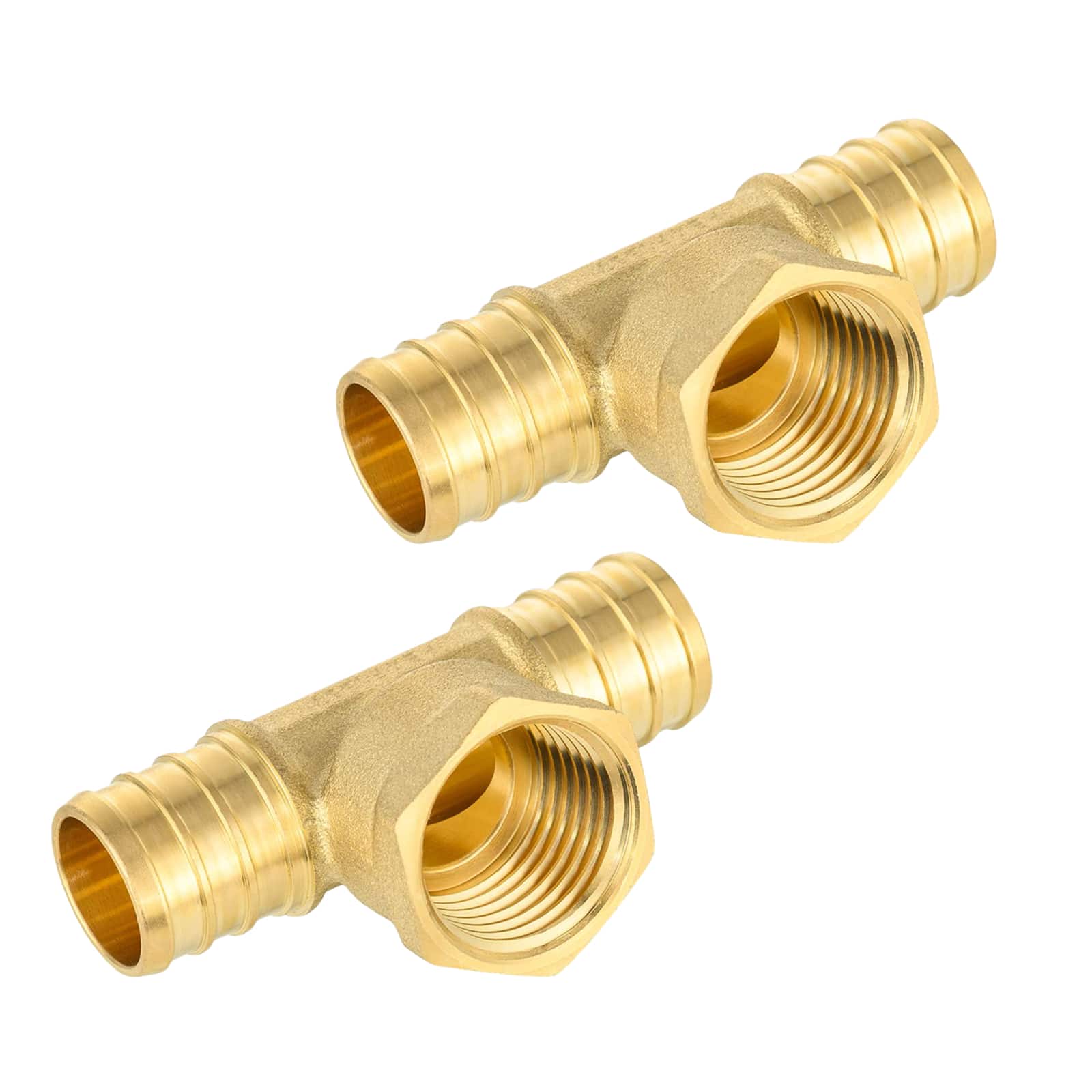 pex b crimp female tee x female npt tee lead free 6