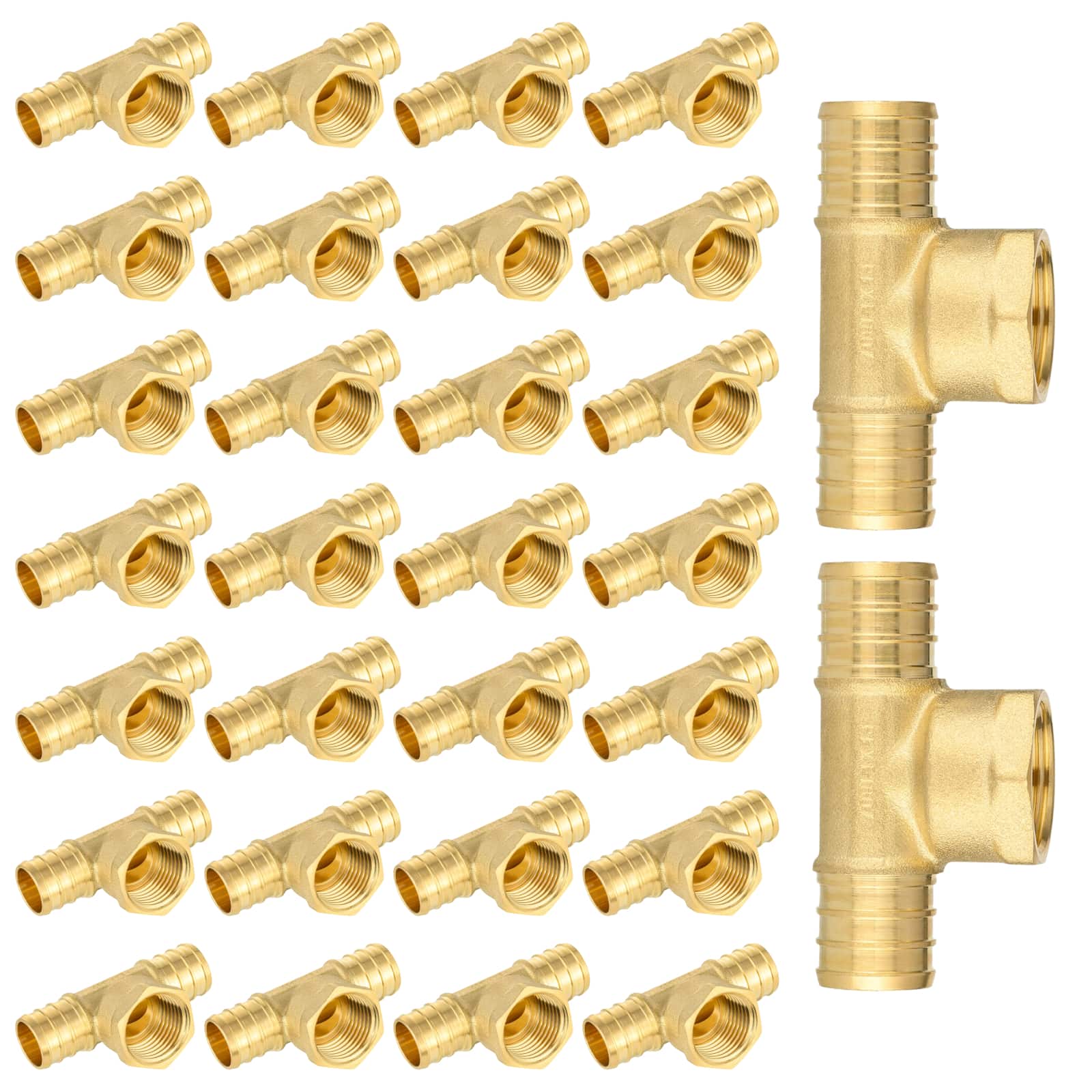 PEX-B Crimp Female Tee 1/2