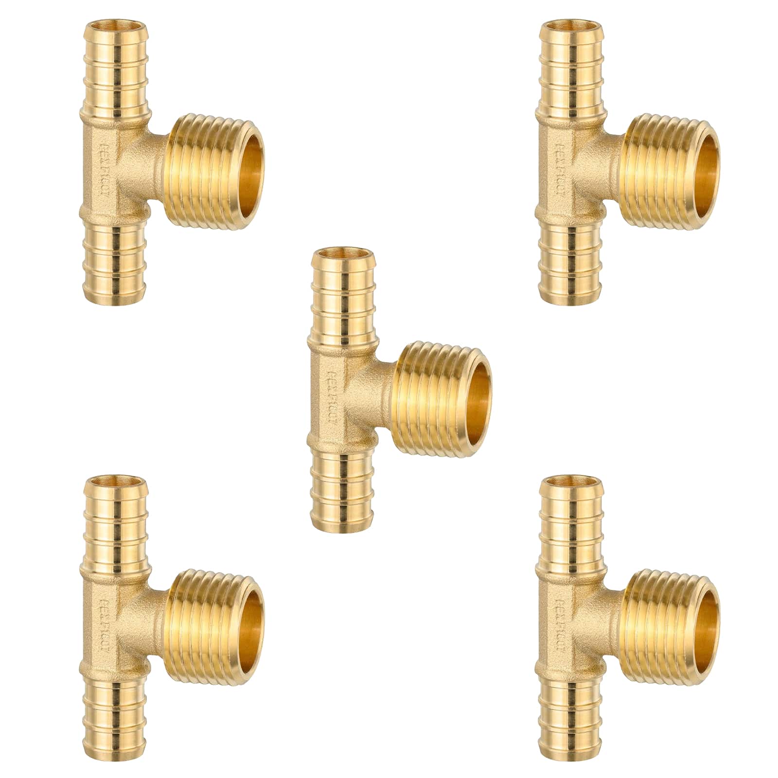 pex b crimp male tee x male npt tee lead free 10