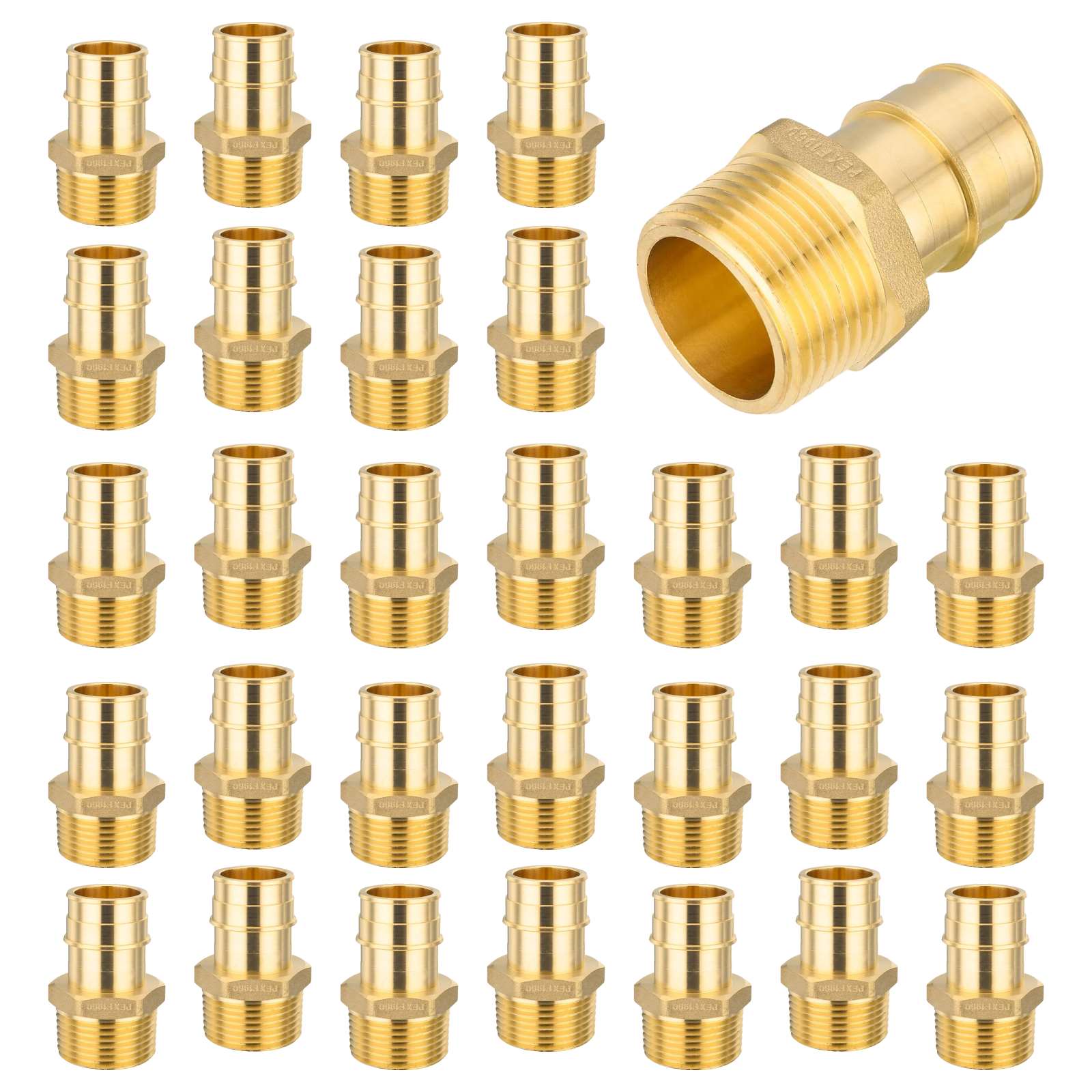 30-Pack PEX A Full Flow Expansion Adapter 3/4