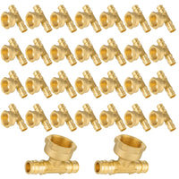 30-Pack PEX A Expansion 1/2" PEX x 1/2" PEX x 3/4" Female Threaded F1906 Tee (Lead Free)