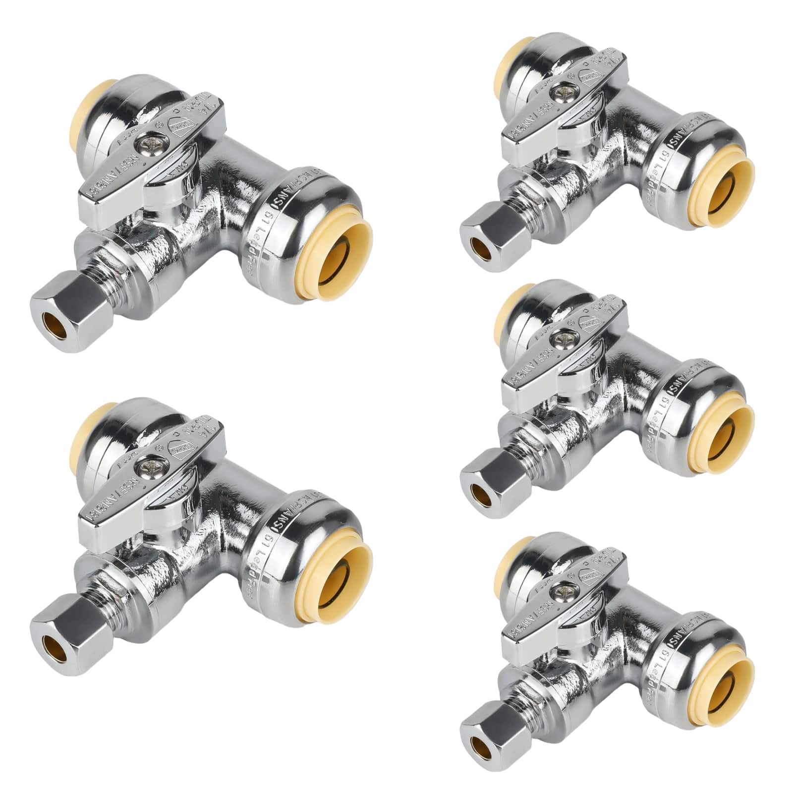 push connect x push connect x od compr tee stop valve 1 4 turn lead free 14