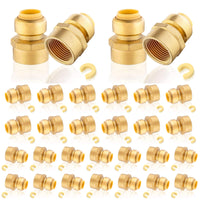 30-Pack 1/2" x 3/4" F Push Fit Female Adapter