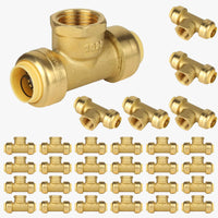 30-Pack 1/2" Push Fit x Push Fit x FNPT Tee