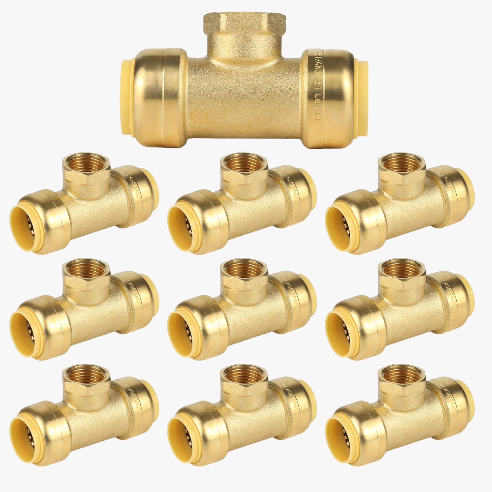 push fit x push fit x fnpt reducing tee 7