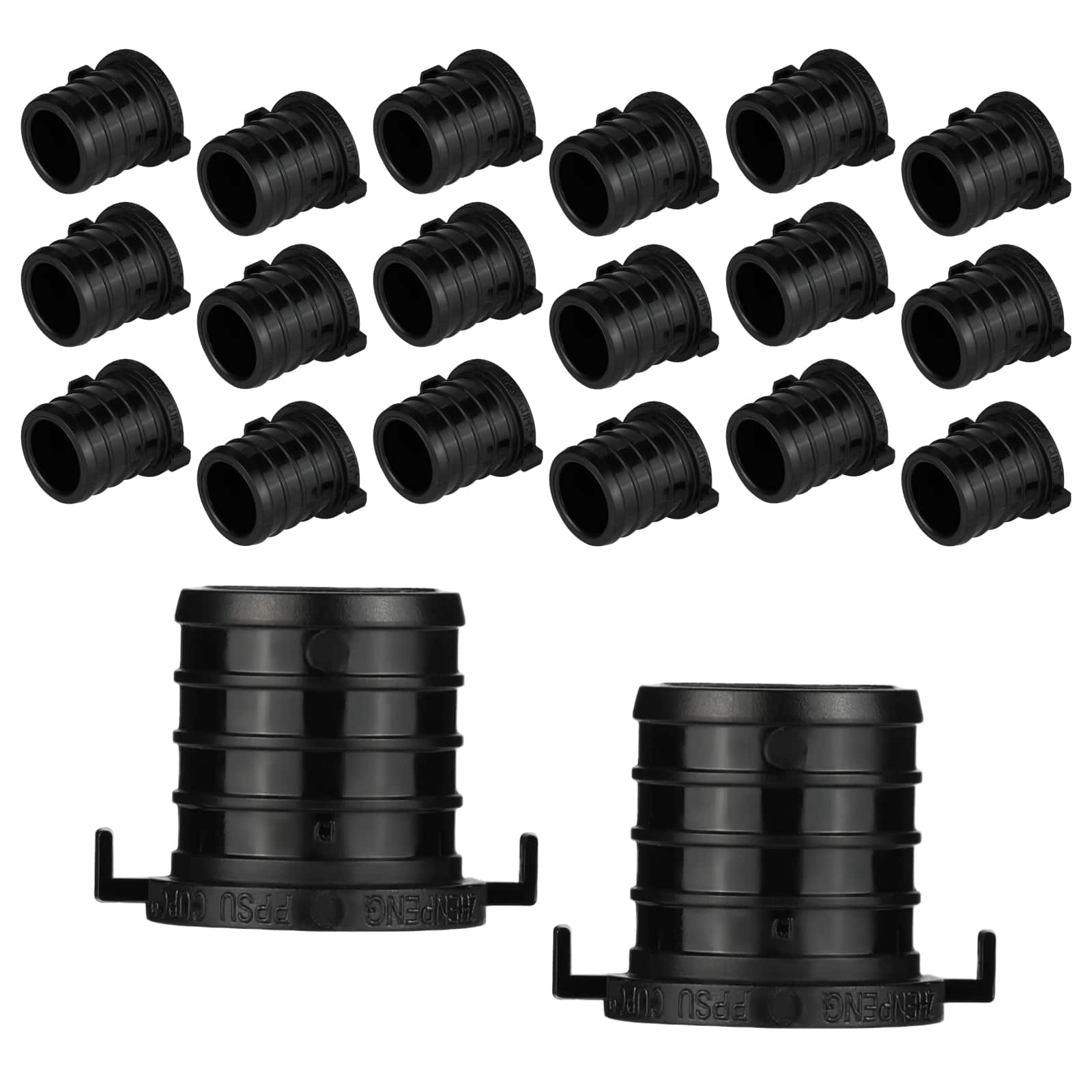 pex b crimp ppsu plug w tabs 8