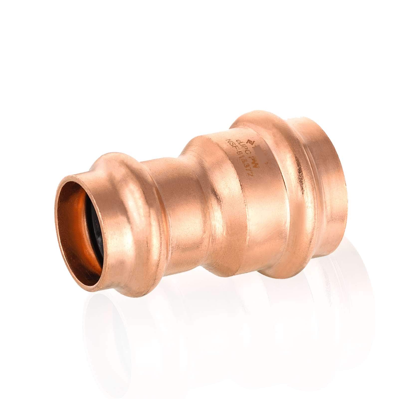 copper press reducing coupling no stop lead free 11