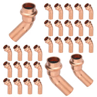 30-Pack 3/4" 45° Press Copper Street Elbow (Lead Free)