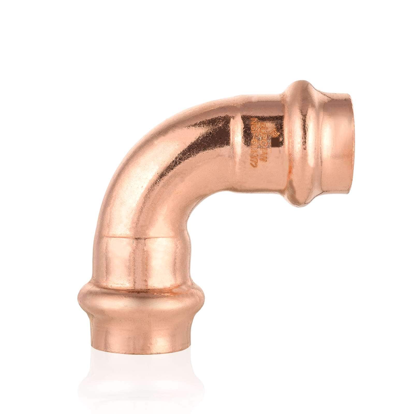 press copper 90 elbow lead free 10