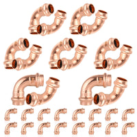 30-Pack 1" Press Copper 90° Elbow (Lead Free)