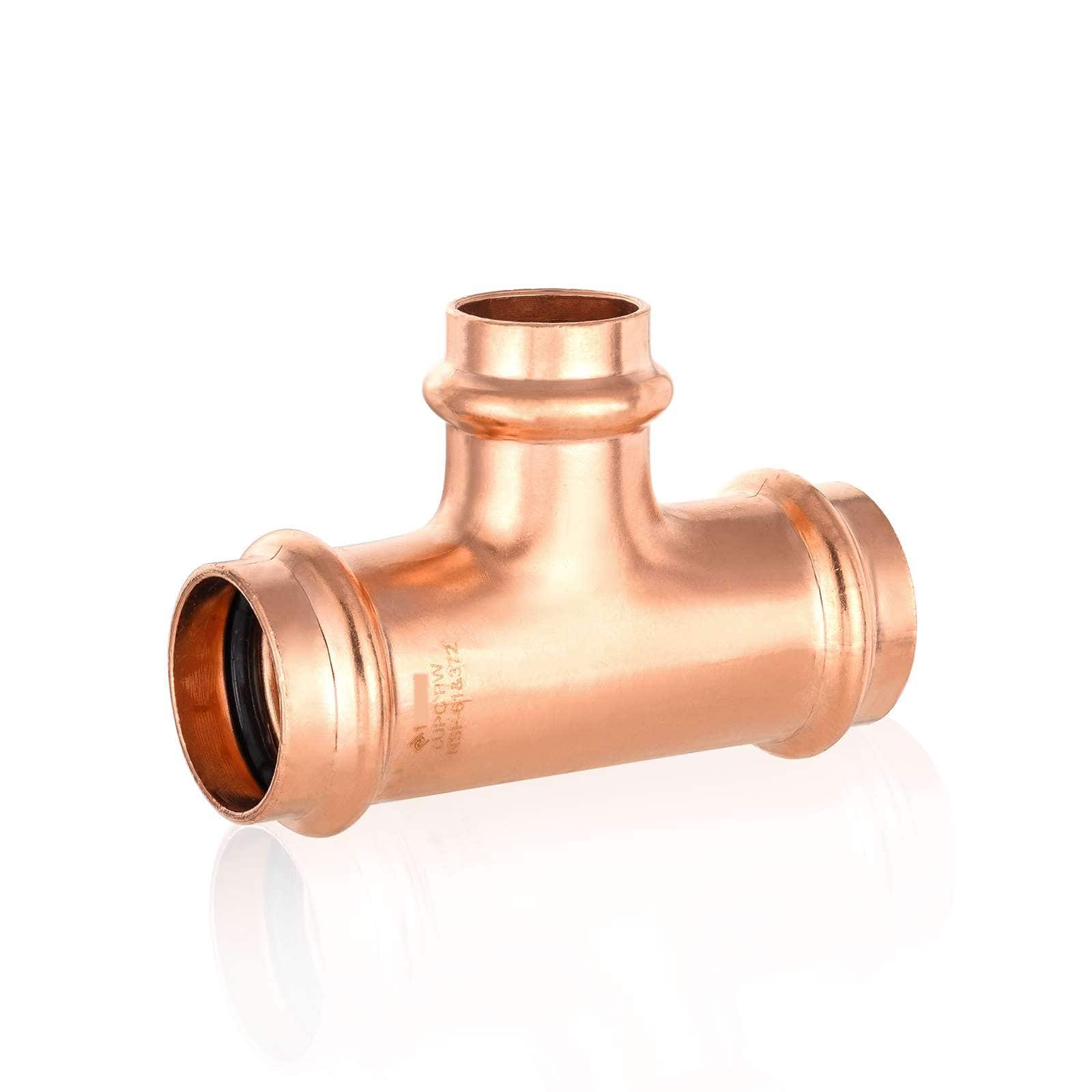 press copper reducing tee lead free 10