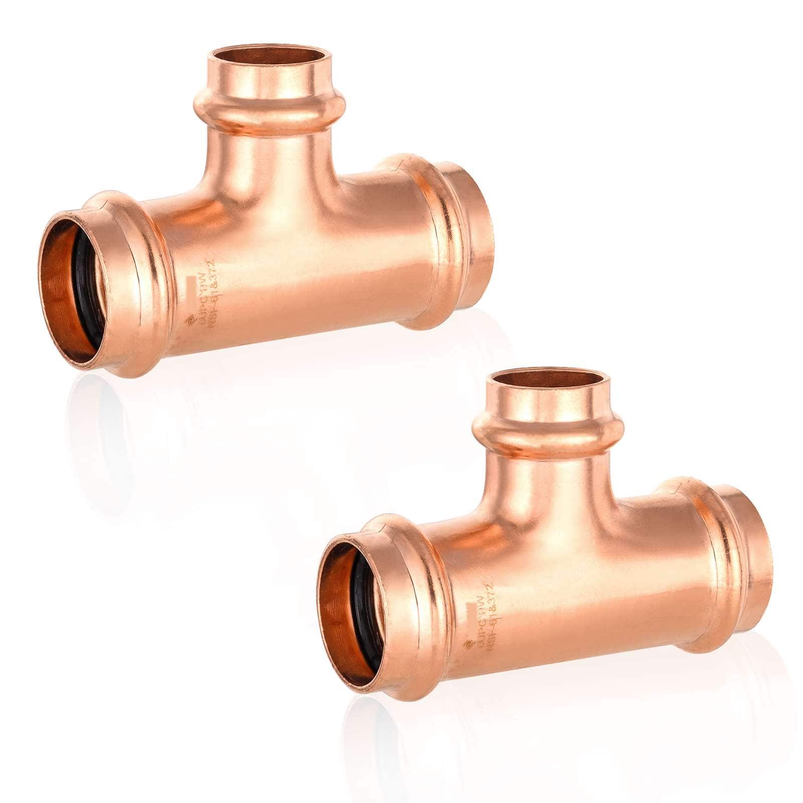 press copper reducing tee lead free 11