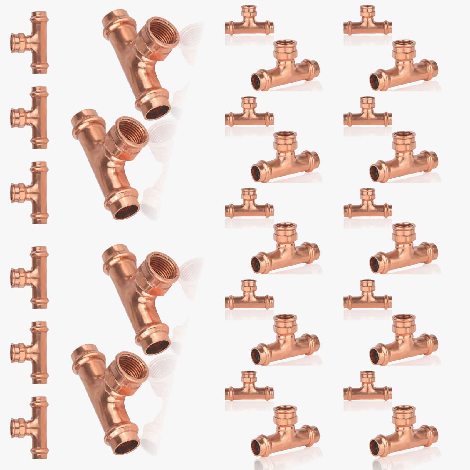 copper press x press x female thread tee lead free 10