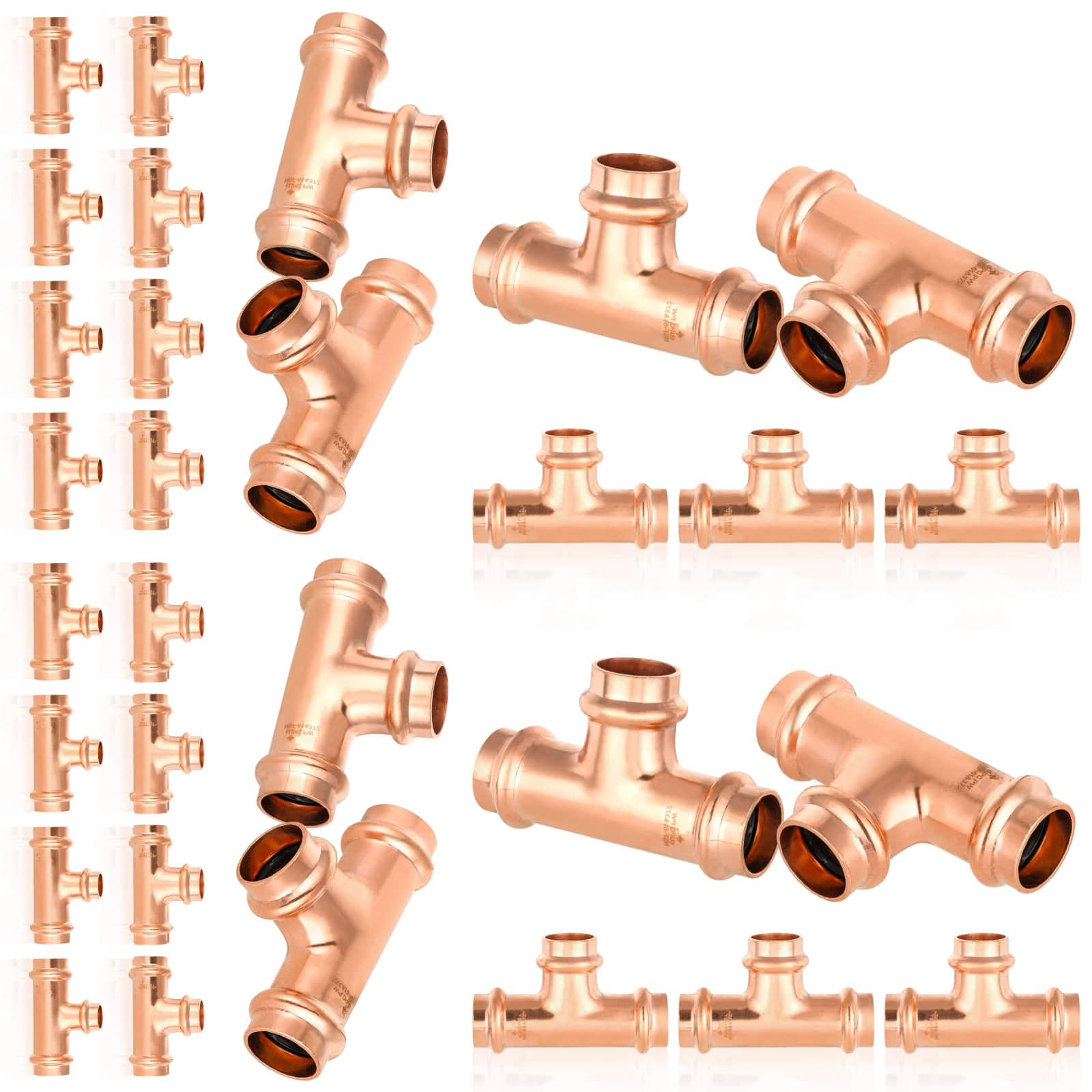 press copper tee lead free 15