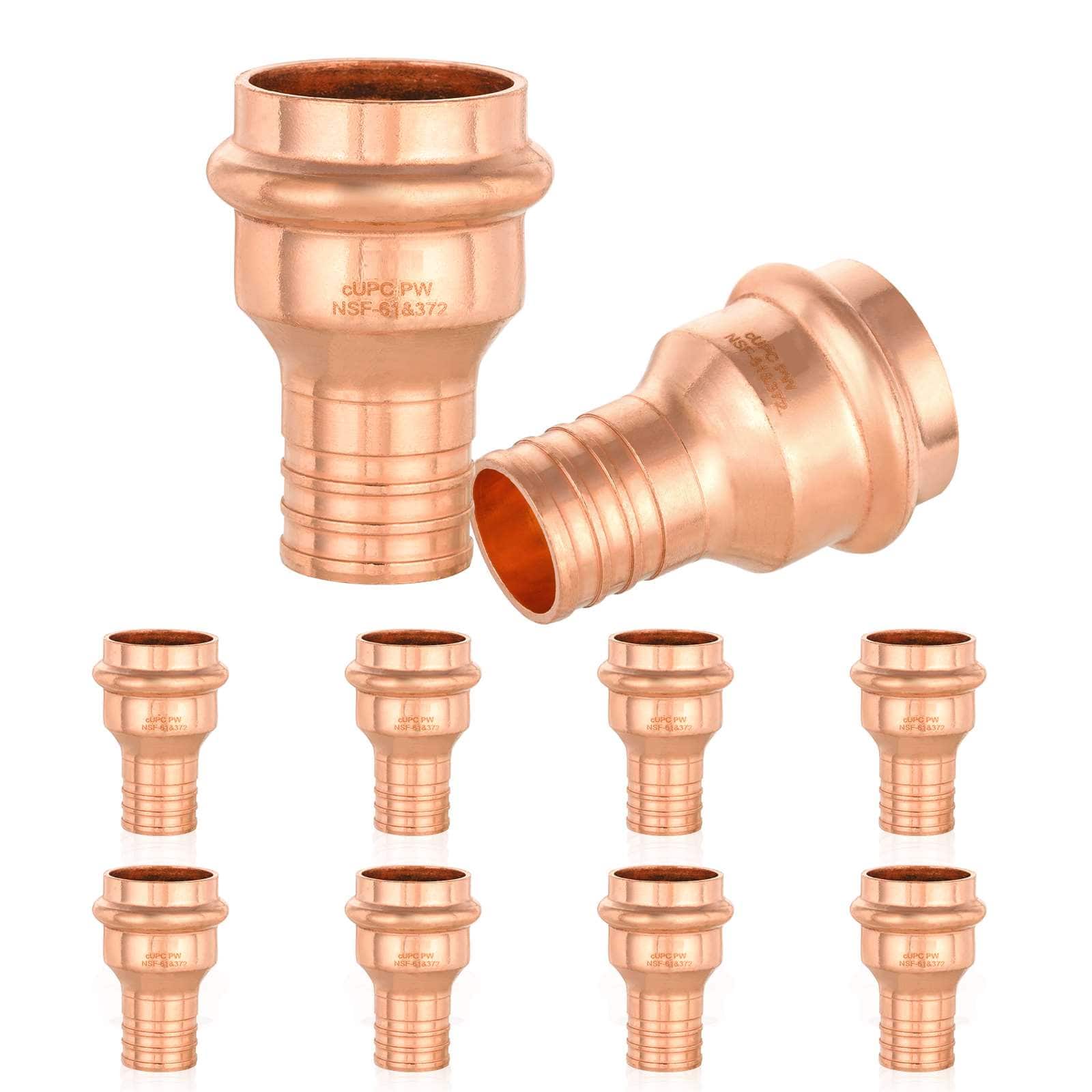 press copper x pex crimp adapter lead free 13