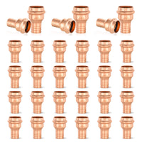 30-Pack 1/2" Press Copper x 1/2" PEX Crimp Adapter (Lead Free)