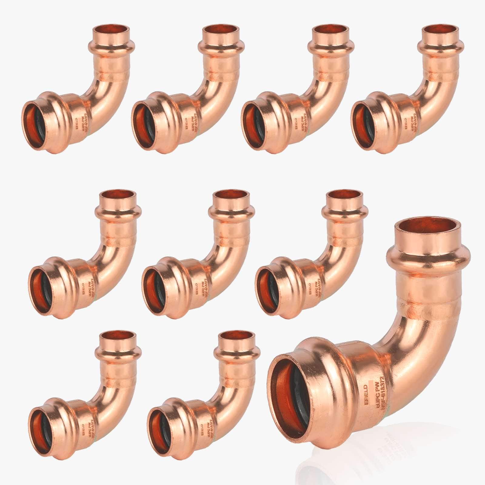 press copper 90 reducing elbow lead free 9