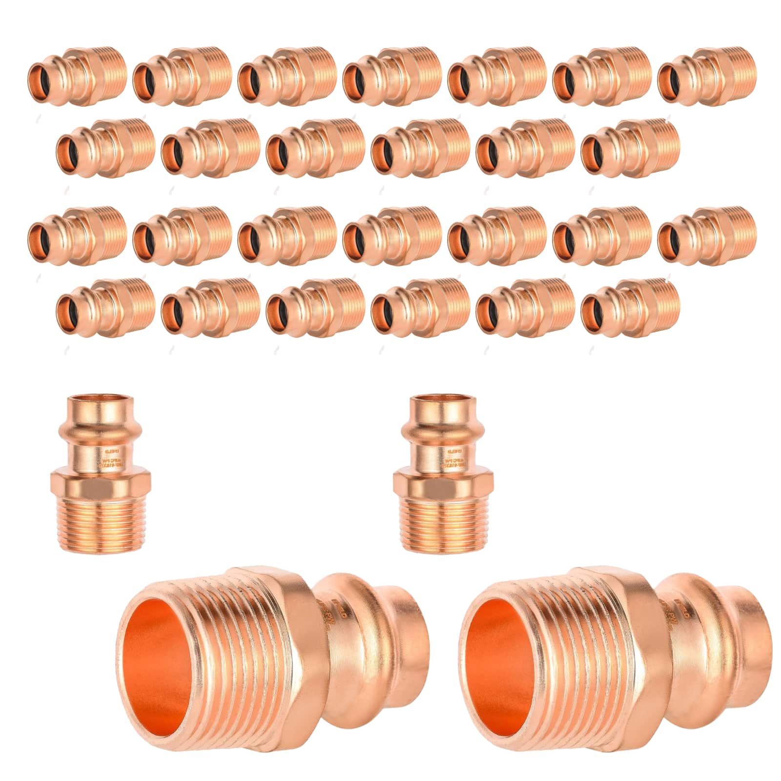 press copper x male threaded reducing adapter lead free 10