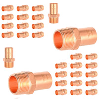 30-Pack 3/4" FTG Press Copper x Male Threaded Street Adapter (Lead Free)