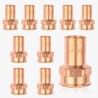 10-Pack 2" FTG Press X 2" Female Threaded Copper Street Adapter (Lead Free)