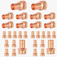 30-Pack 3/4" FTG Press x 3/4" Female Threaded Copper Street Adapter (Lead Free)