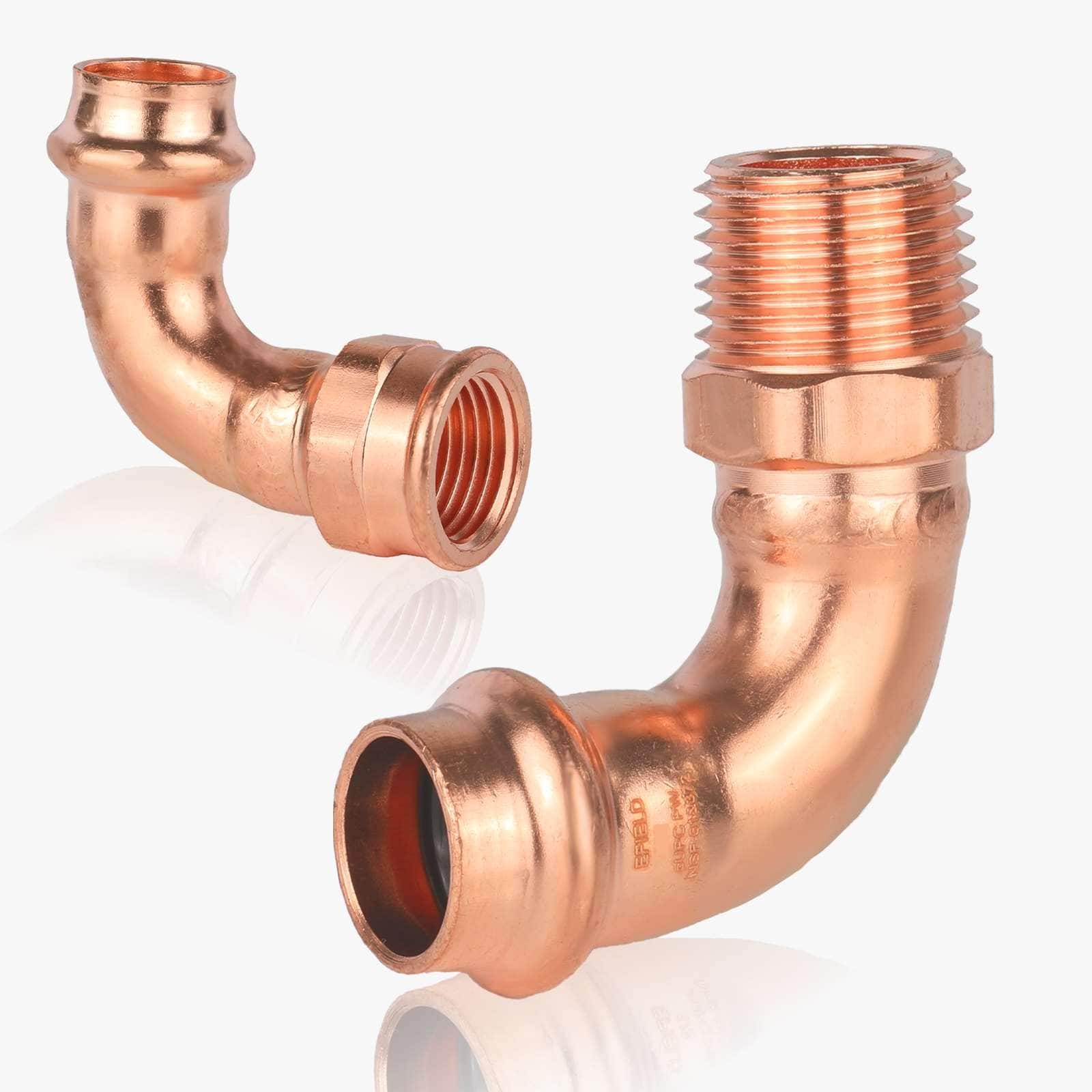 copper press x mpt elbow lead free 7