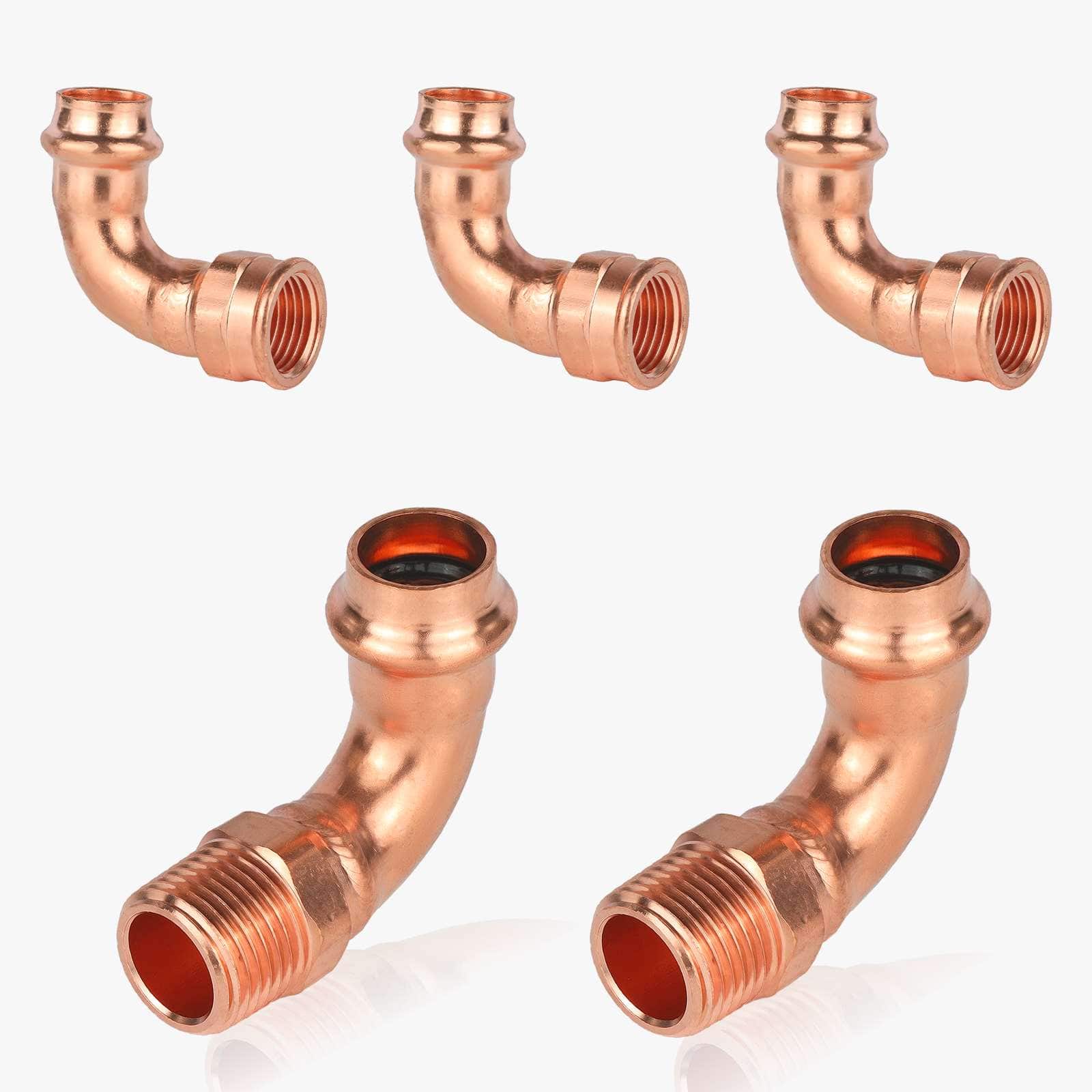 copper press x mpt elbow lead free 8