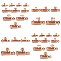 30-Pack 1" x 3/4" x 1" Copper Press Tee