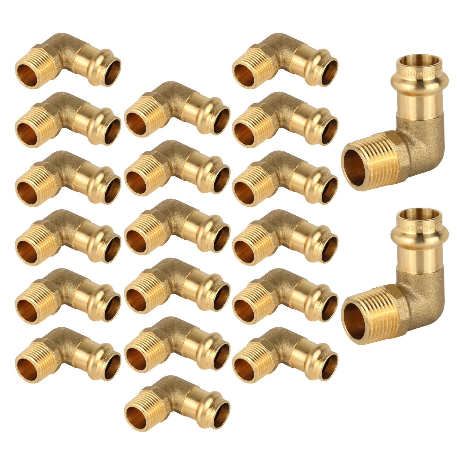 brass press x male elbow lead free pick size to add 8