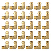 30-Pack 1" Copper Press x 1" Male Brass Elbow (Lead Free)