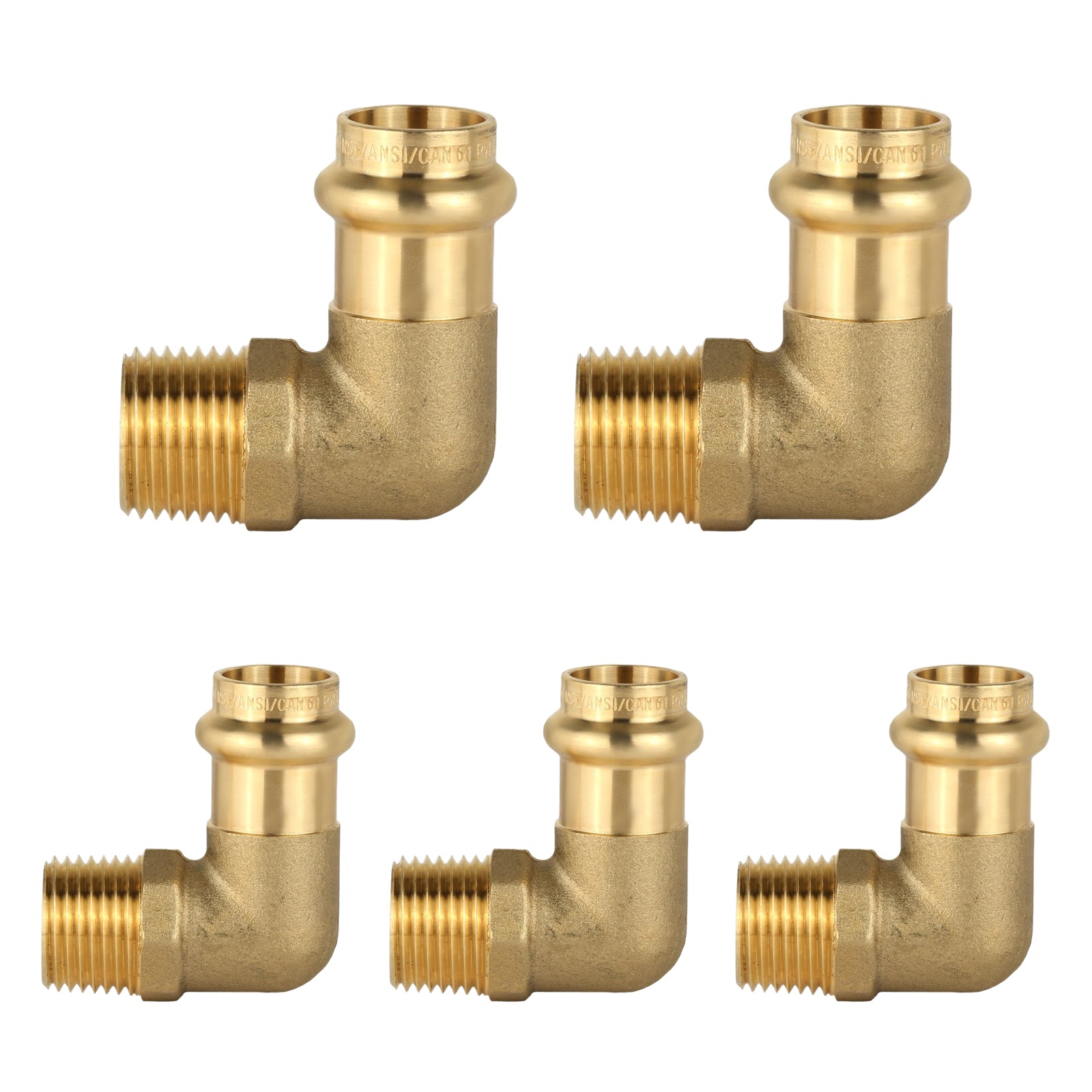 brass press x male elbow lead free pick size to add 6