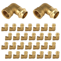 30-Pack 3/4" Copper Press x 3/4" Female Brass Elbow (Lead Free)