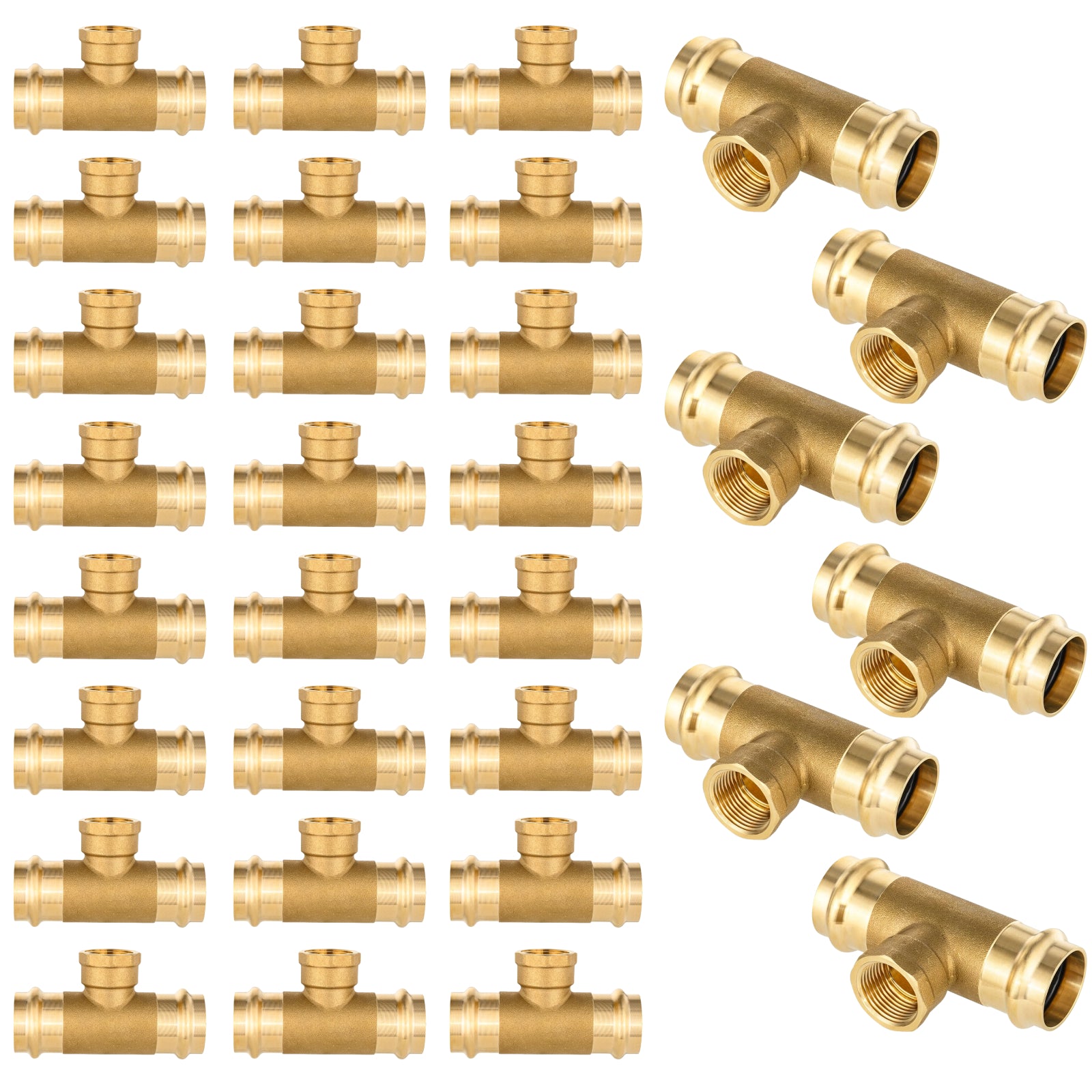 brass press x press x female thread tee lead free pick size to add 8