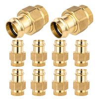 10-Pack 1-1/2" Copper Press Union x Female Brass Adapter (Lead Free)
