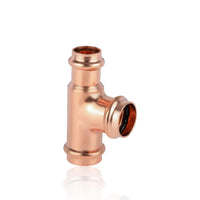 1-1/2" x 1" x 1-1/2" Copper Press Tee