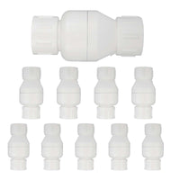 10 pcs 3/4" pvc in-line check valve