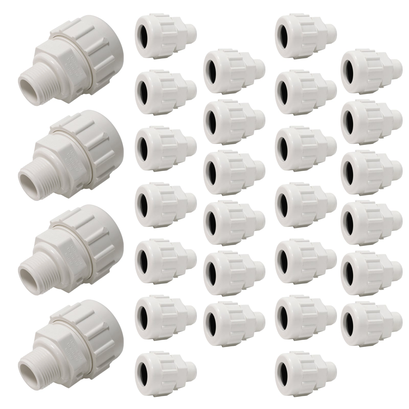 PVC SCH 40 Compression Male Adapter w/Gasket - Pick Size to Add
