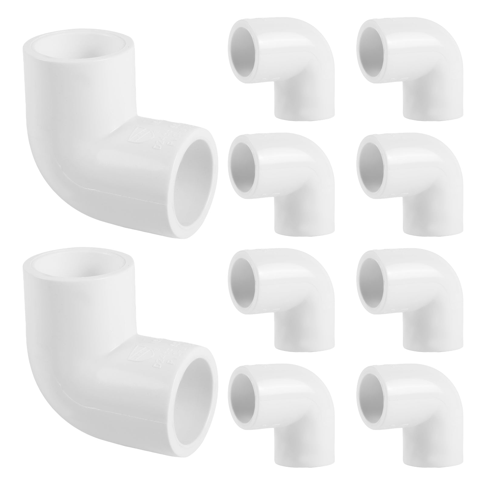 pvc sch 40 90 elbow fitting pick size to add 5