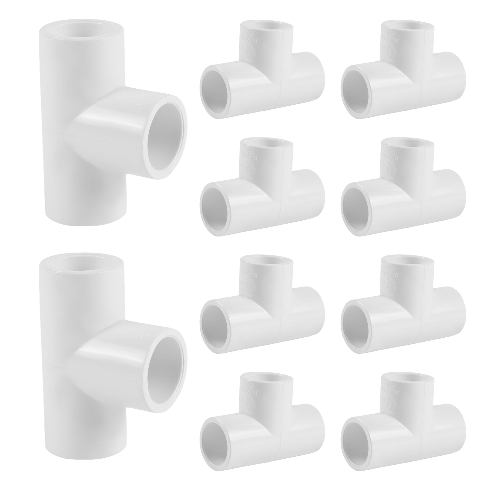 pvc sch 40 pvc tee pick size to add 7