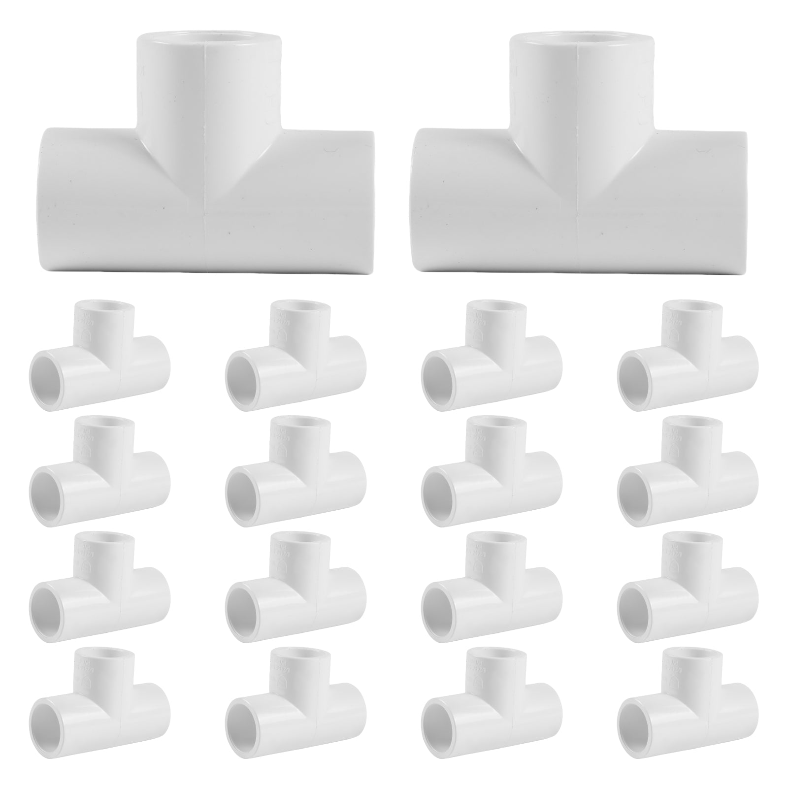 pvc sch 40 pvc tee pick size to add 8