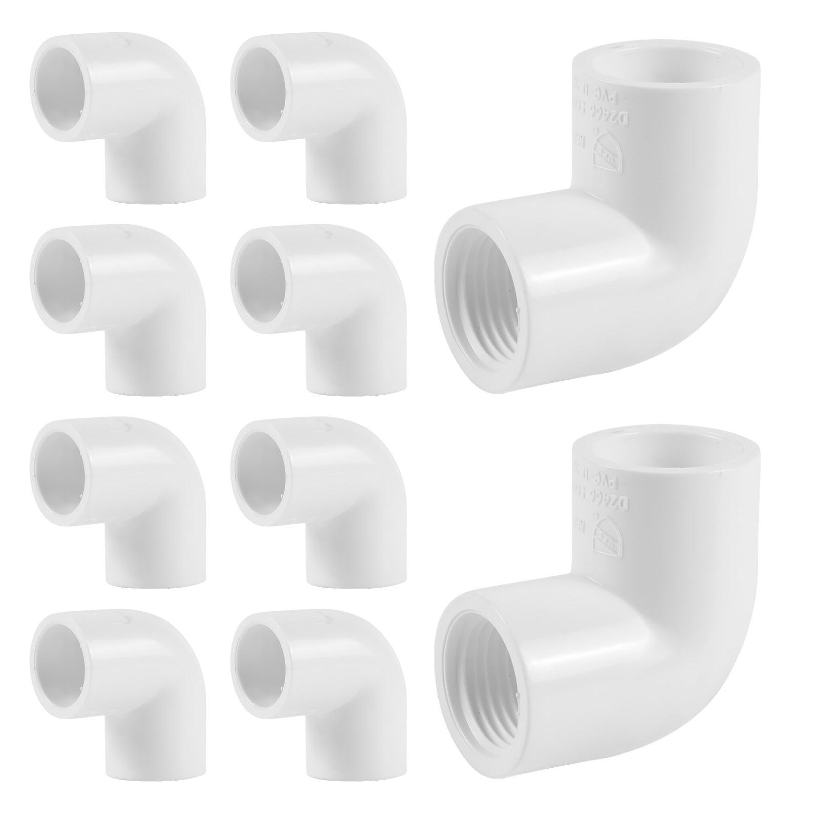 pvc sch 40 elbow socx fipt pick size to add 5